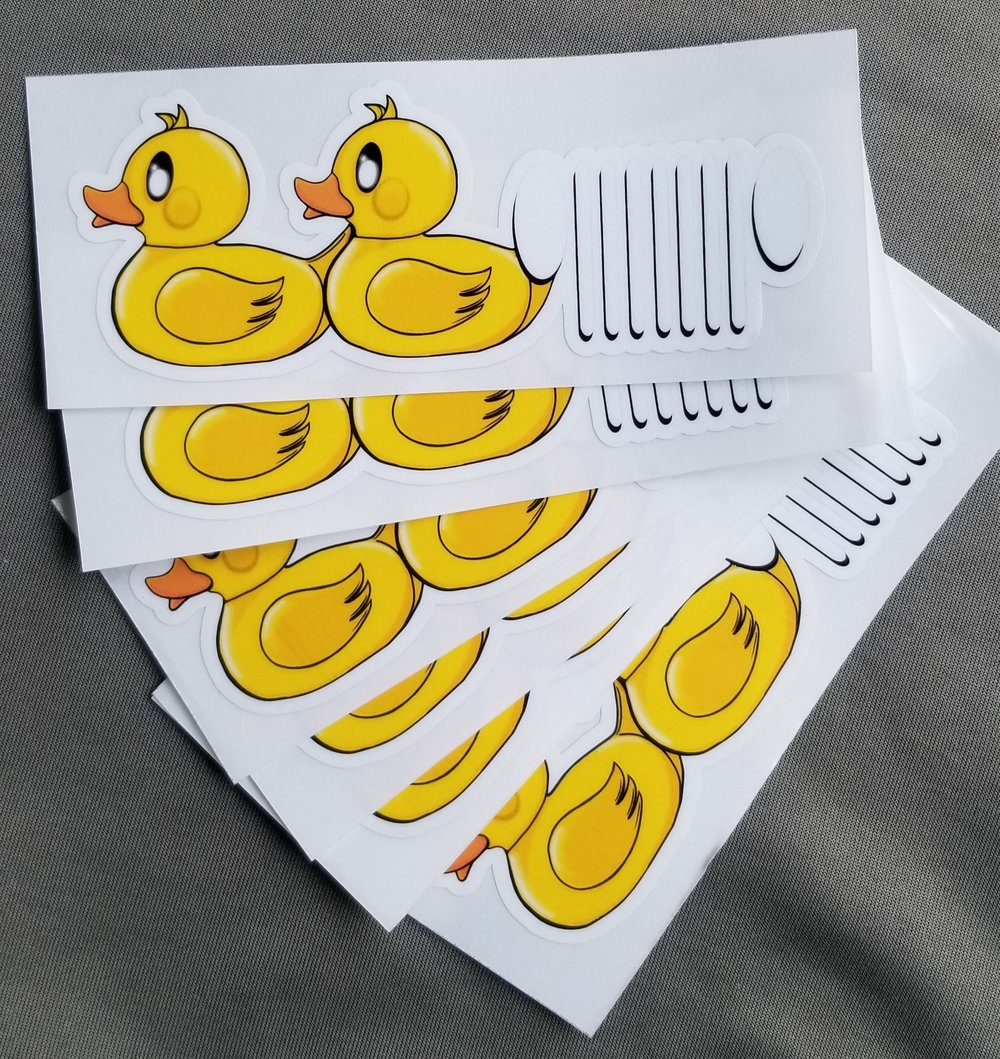 "Duck Duck 4x4" 6" waterproof stickers