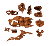 Bionicle Toa Hagah Gaaki Megapack FDM Plastic printed Copper