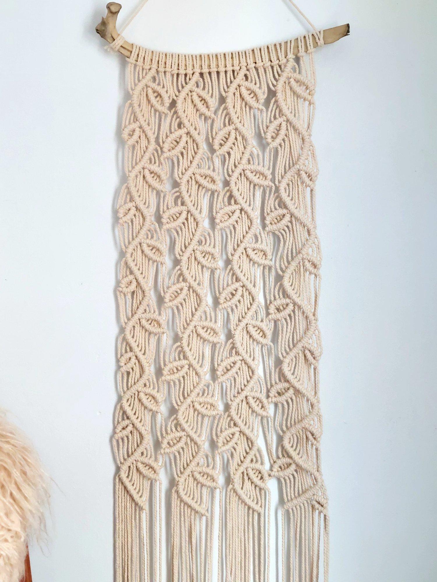 Image of Leaves & Vines Macrame Wall Art 