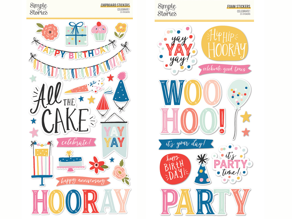 Celebrate! Foam Stickers - Simple Stories