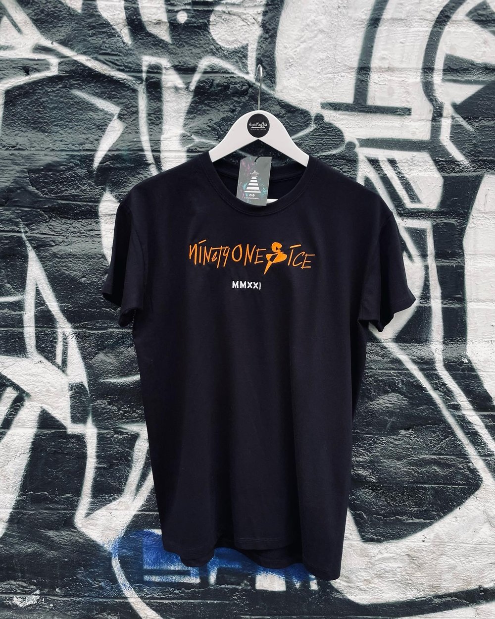 Image of Black / Orange script tee