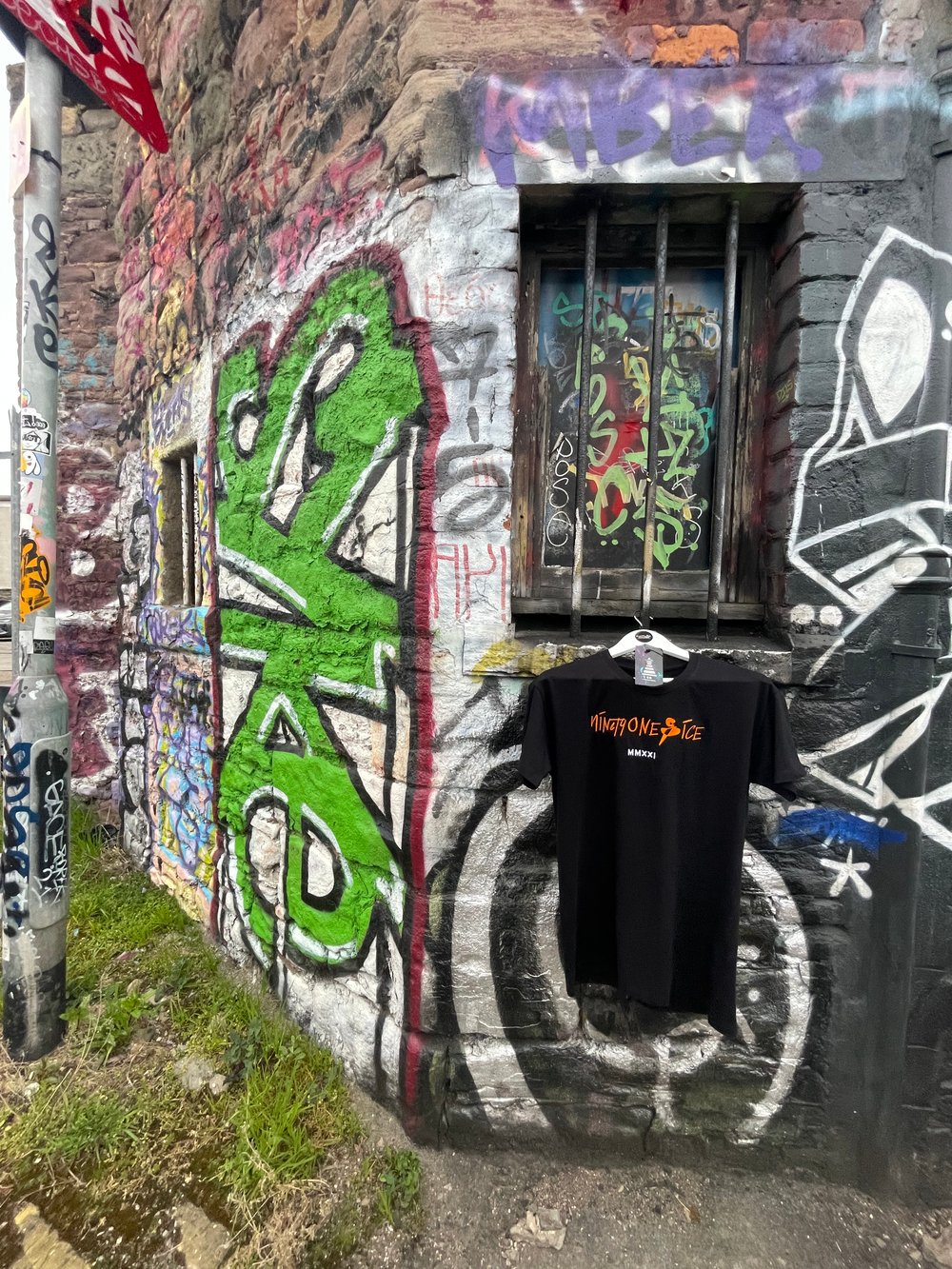 Image of Black / Orange script tee