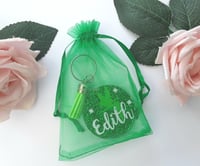 Image 3 of Personalised Keychain, Tinkerbell Keyring, Tinkerbell Glitter Keyring, Acrylic Tinkerbell Keyring