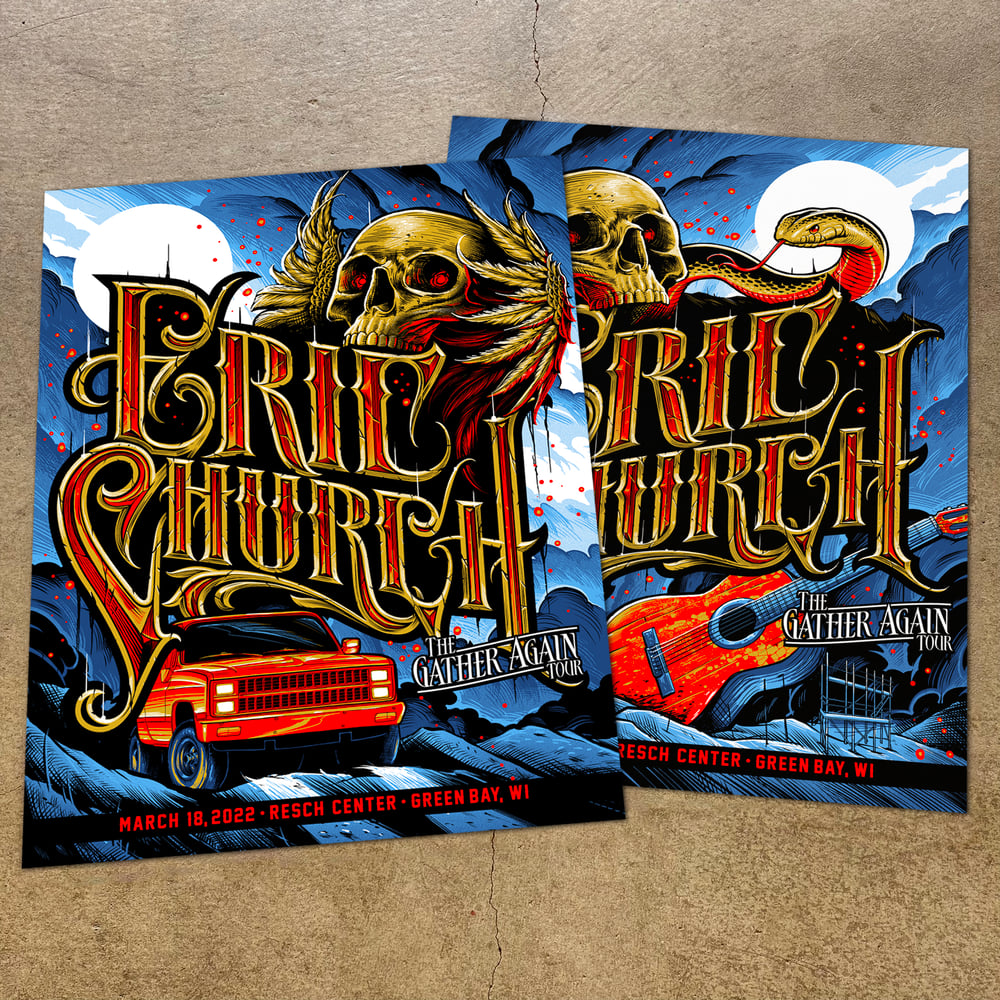 Image of Eric Church Green Bay Posters