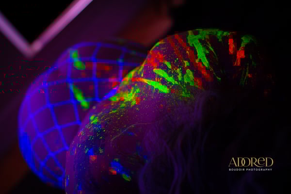 Image of Black Light Petite Boudoir Session