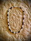 Black Banded Agate and White Jade Beaded necklace