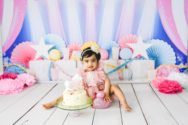 Image of CIRCUS PASTEL STARS - CAKE SMASH