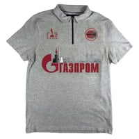 Image 1 of Grey Anti Gazprom Zip Up Short Sleeve