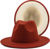 Rust Red/ Beige Fedora