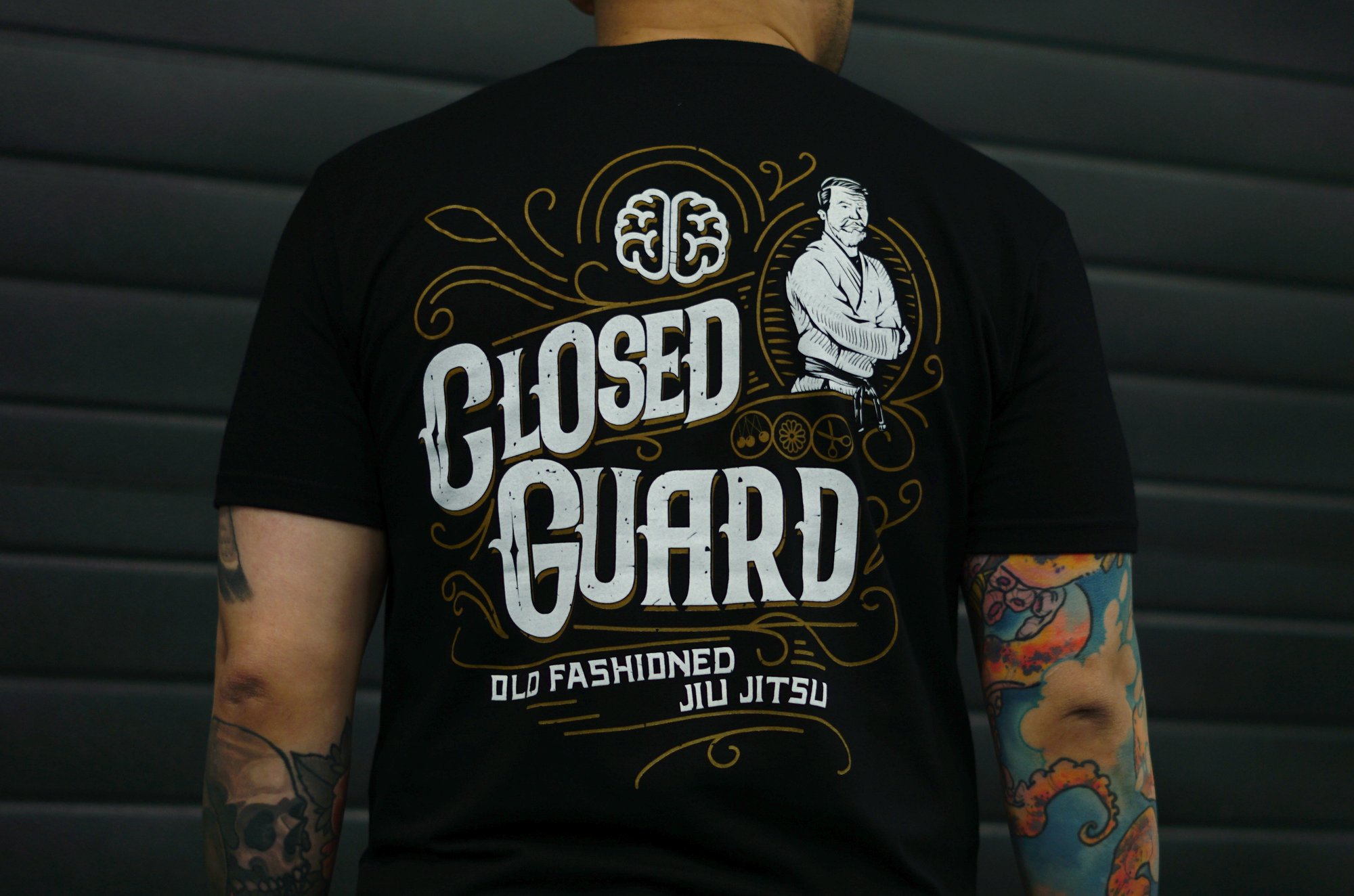 CLOSED GUARD OLD FASHIONED JIU JITSU T SHIRT Jiu Jitsu State Of Mind