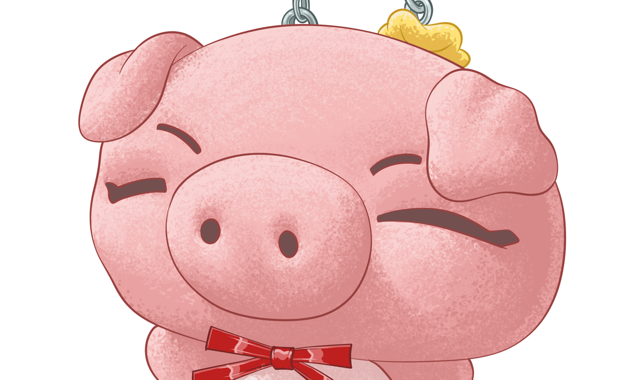 Image of EEAAO (pig charm)