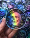 Spring Skull Holographic sticker