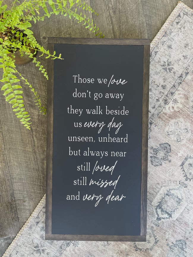 Those We Love | Chalked signs