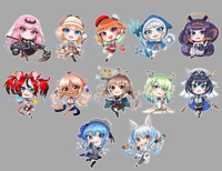 Image 1 of Vtuber 2.5 inch double sided Keychains