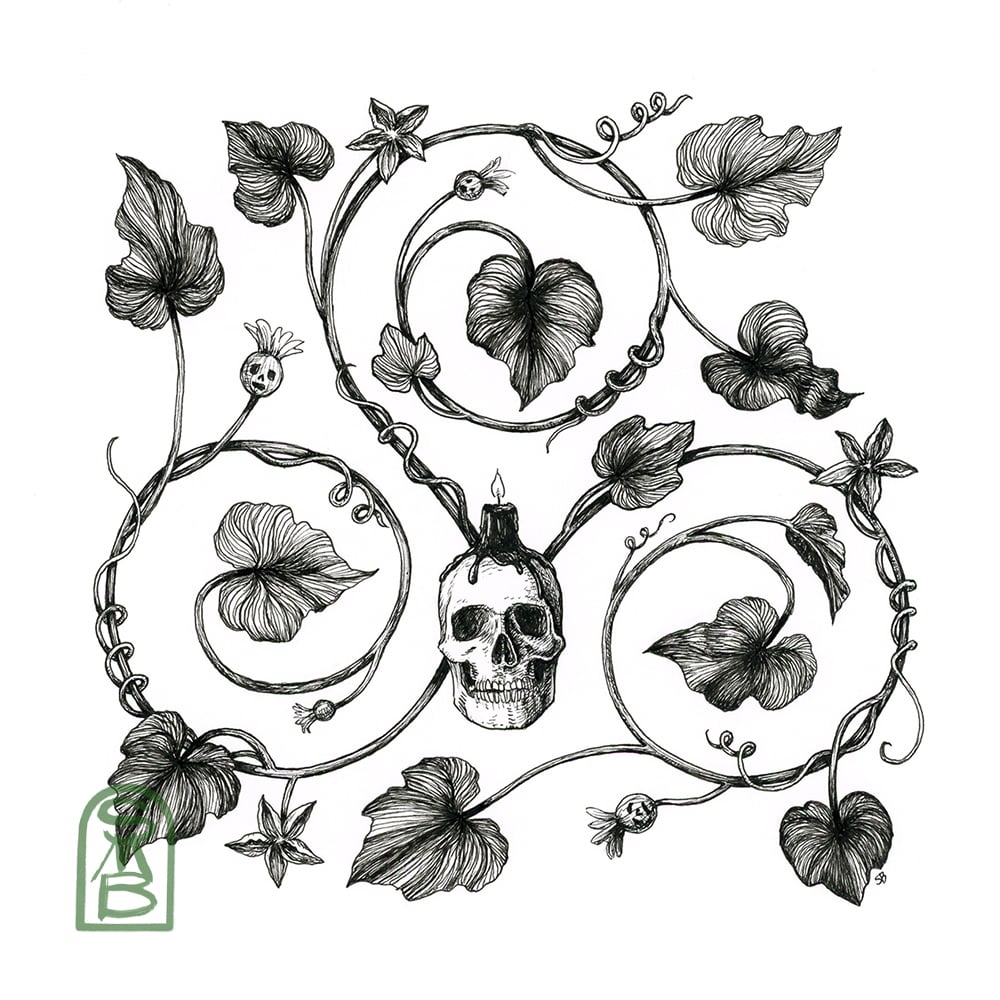 Image of Pumpkin Vine Triskelion Print