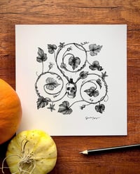 Image 3 of Pumpkin Vine Triskelion Print
