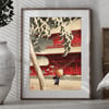 Shiba Zojoji Temple by Kawase Hasui Vintage Print | Japan Poster | Ukiyoe Art | Japanese Artwork