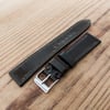Dark Brown Horween Shell Cordovan watch band - Full/Boxed Stitching