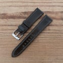 Dark Brown Horween Shell Cordovan watch band - Full/Boxed Stitching