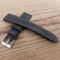 Dark Brown Horween Shell Cordovan watch band - Full/Boxed Stitching