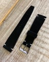 Vintage style Custom Suede leather watch band - Black
