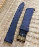 Classic Italian Suede watch strap - Blue