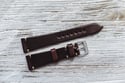 Col #8 Horween Shell Cordovan watch band - simple stitching