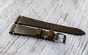 Dark Brown Horween Shell Cordovan watch band - simple stitching