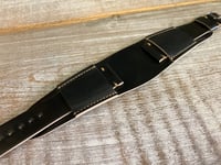 Image 3 of BLACK Horween Shell Cordovan BUND strap - Other colors available