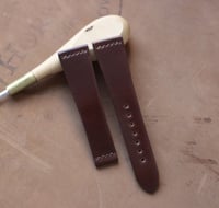 Image 1 of Horween Shell Cordovan watch band for deployment buckle
