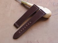 Image 2 of Horween Shell Cordovan watch band for deployment buckle