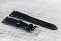 Black Horween Shell Cordovan watch band - simple stitching