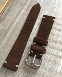 Classic Italian Suede watch strap - Brown