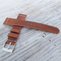 Image 4 of Horween Derby watch strap/band - English Tan 