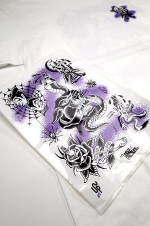 Image of Underpressure X Uptown Danny "Graffitisheet" Shirt (purple)