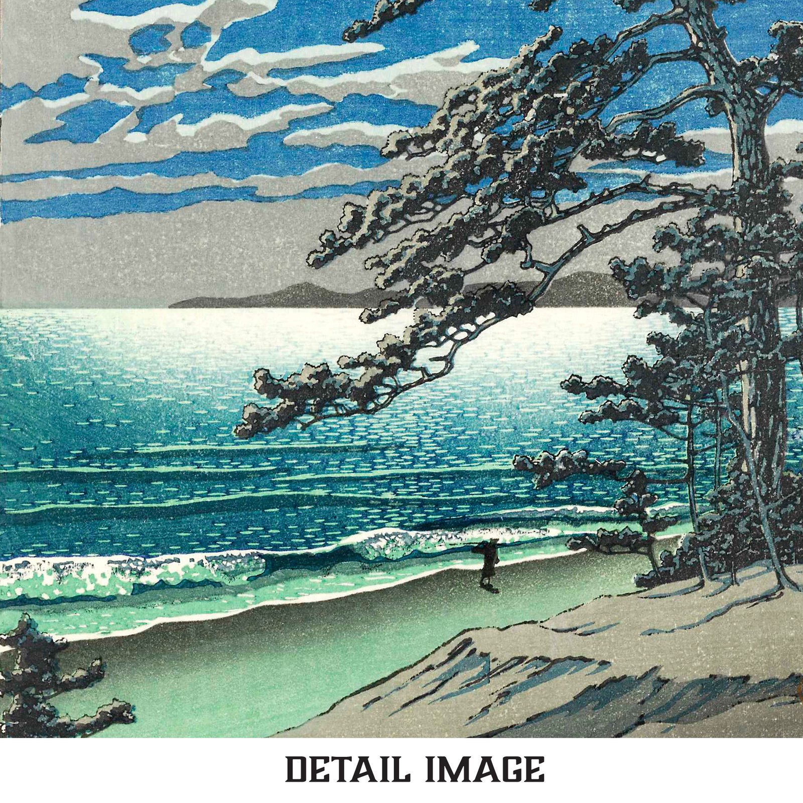 Spring Moon at Ninomiya Beach | Kawase Hasui | Ukiyo-e | Japanese