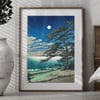 Spring Moon at Ninomiya Beach | Kawase Hasui | Ukiyo-e | Japanese Woodblock | Fine Art Print
