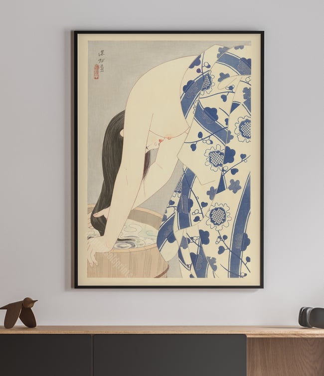 Washing Her Hair | Ito Shinsui | Ukiyo-e | Japanese Woodblock | Fine Art Print