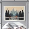 The Taj Mahal in Morning Mist | Yoshida Hiroshi | Ukiyo-e | Japanese Woodblock | Fine Art Print