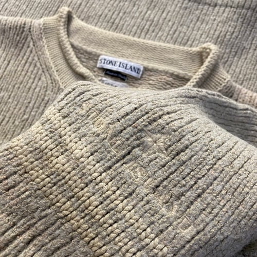 Image of AW 1998 Stone Island heavyweight knitted sweatshirt, size medium