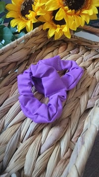 Purple scrunchie