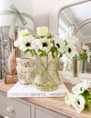SALE! Green Cut Glass Vase