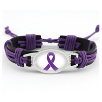 Adjustable Purple Epilepsy Warrior Awareness Freedom Bangle