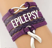 Purple Epilepsy Awareness Multi Band Bracelet 