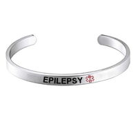 Epilepsy awareness Medical ID metal band bracelet 