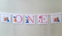Image 2 of Personalised Winnie the Pooh Banner, ANY AGE or name, Winnie the Pooh Party, Winnie the Pooh Bunting