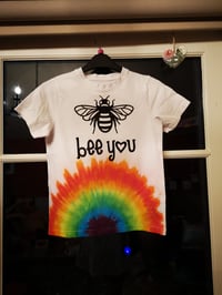 Image 2 of Bee you rainbow T all ages