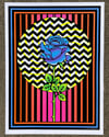 Blue Rose • 18"x24" fuzzy blacklight poster
