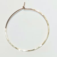 Image 2 of Classic 2" Hammered Hoops (sold by the pair)