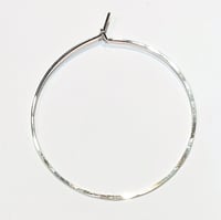 Image 3 of Classic 2" Hammered Hoops (sold by the pair)